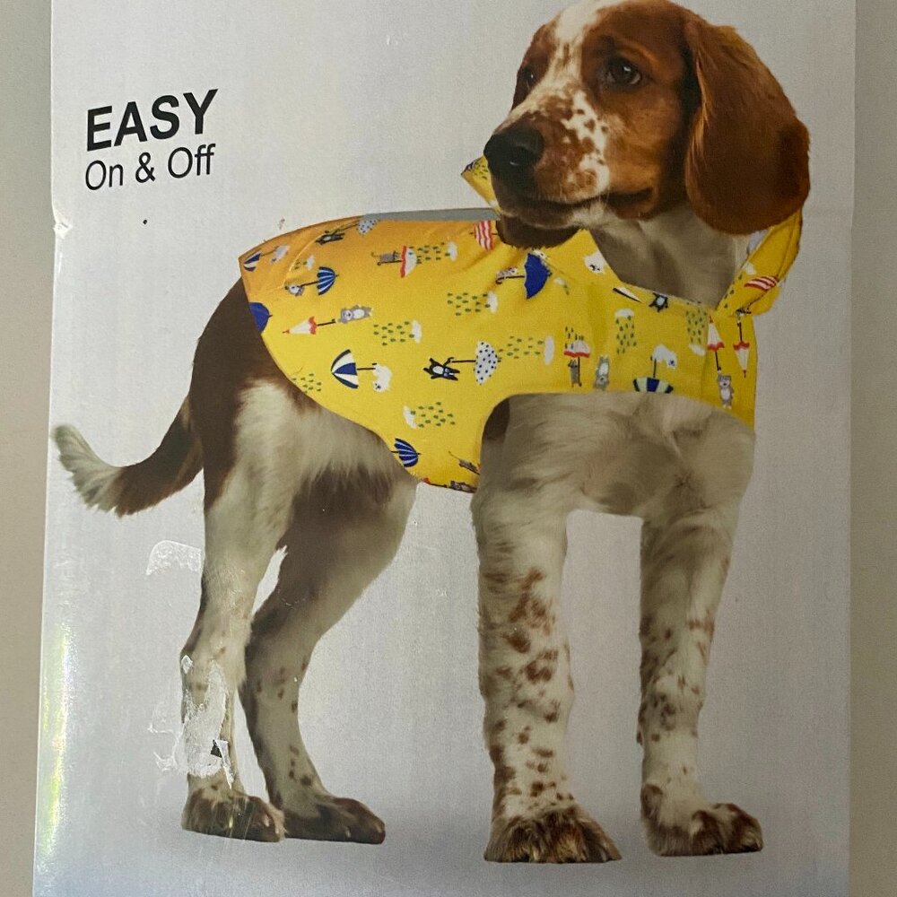 Dog Rain Coat Blue Free Country Reflective Waterproof Medium Pet 16" Jacket New